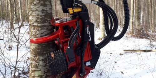 The first excavator equipped with a Waratah processing head in Romania